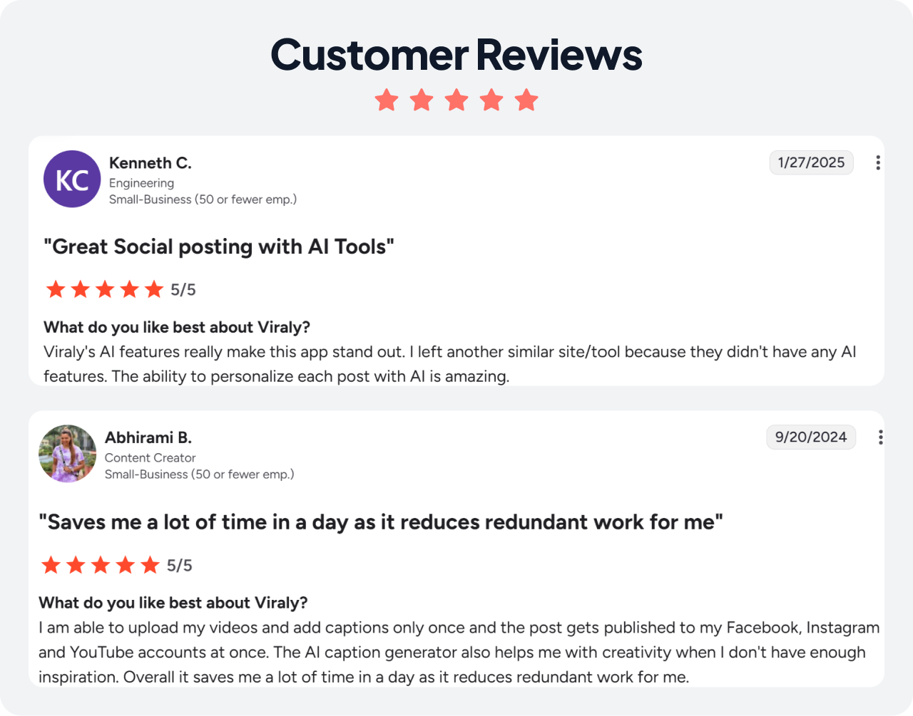 Viraly Customer Reviews