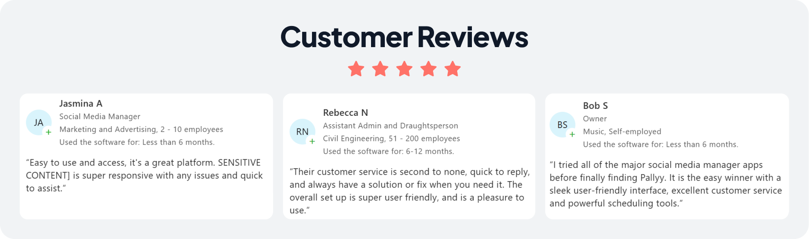 Pally Customer Reviews