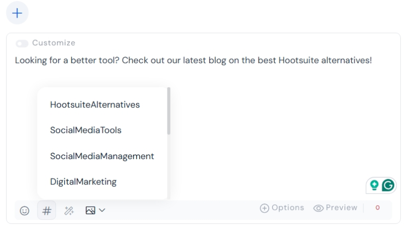 SocialBu - Hashtag suggestion 