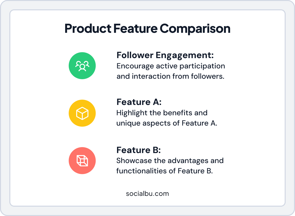 infographic on Product Feature Showdown
