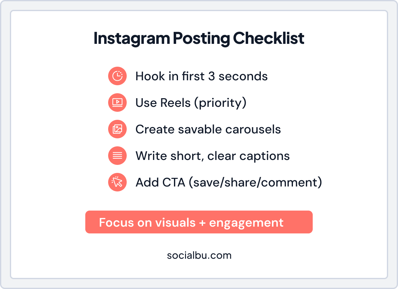 Instagram Posting Checklist 