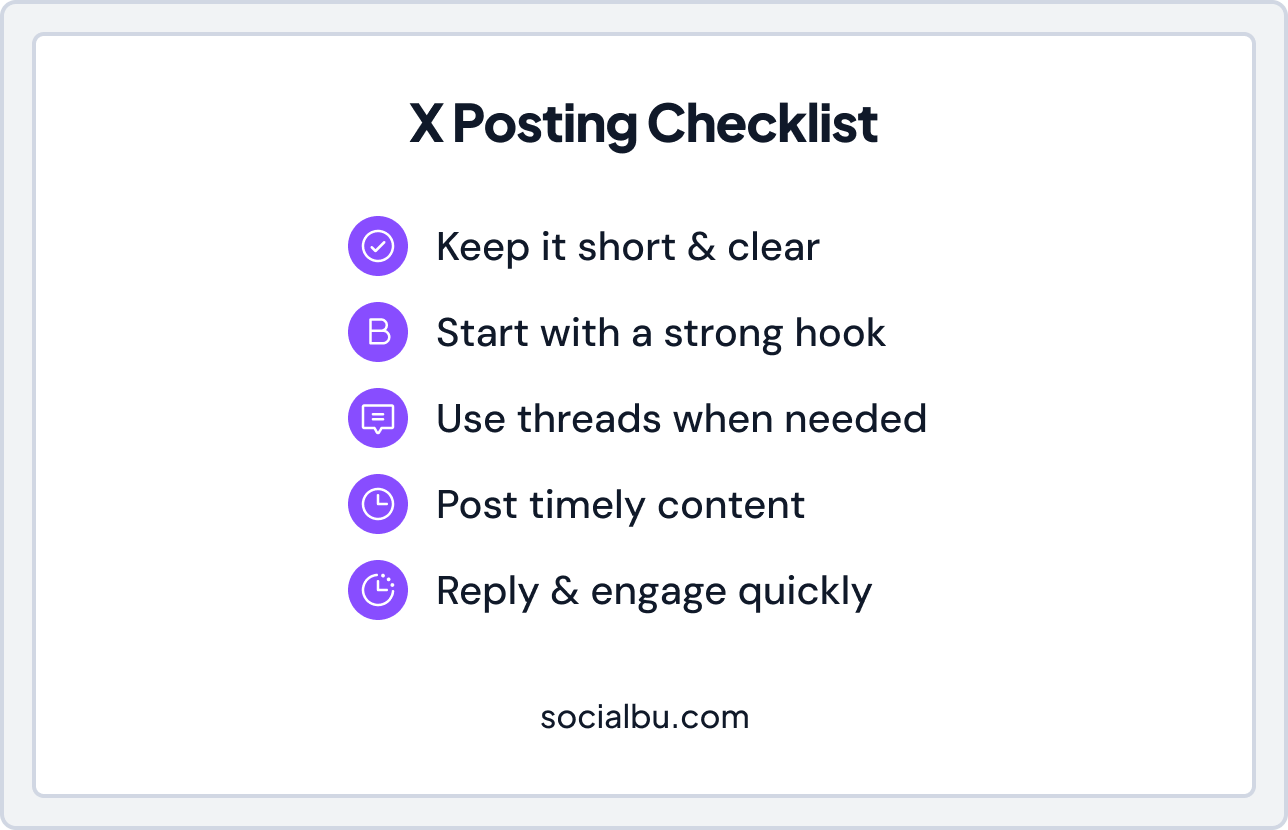 X posting Checklist 