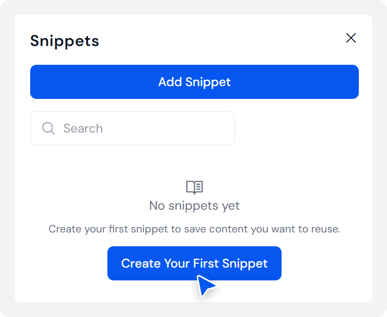 Create your first snippet inside SocialBu