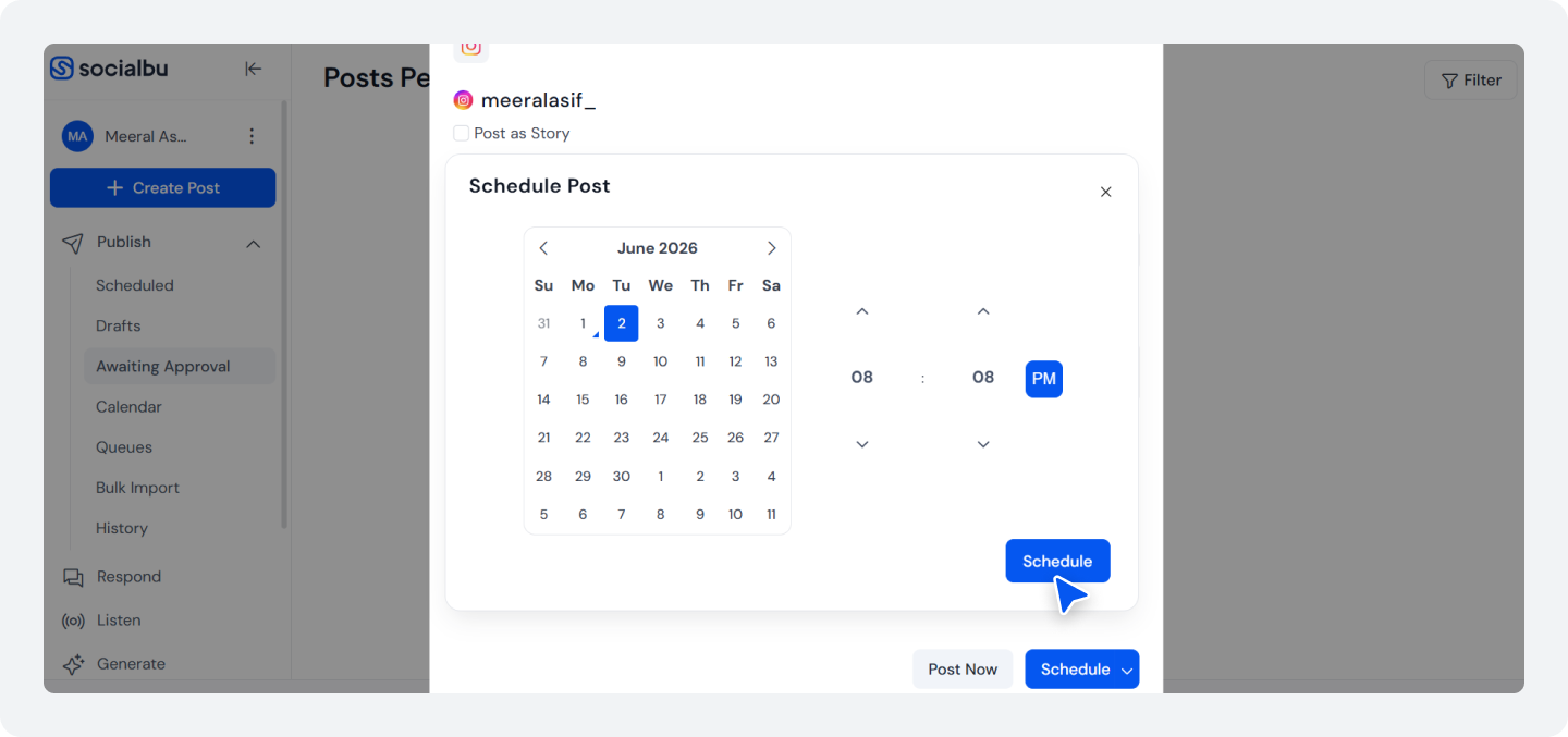 Steps to Add an Instagram Thumbnail Using SocialBu