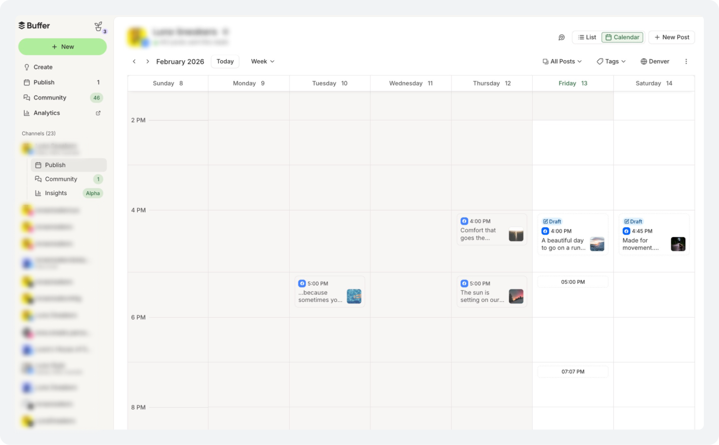 Buffer scheduling