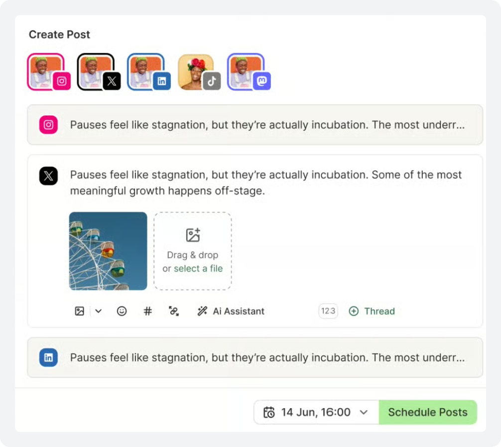 Buffer Social Channels