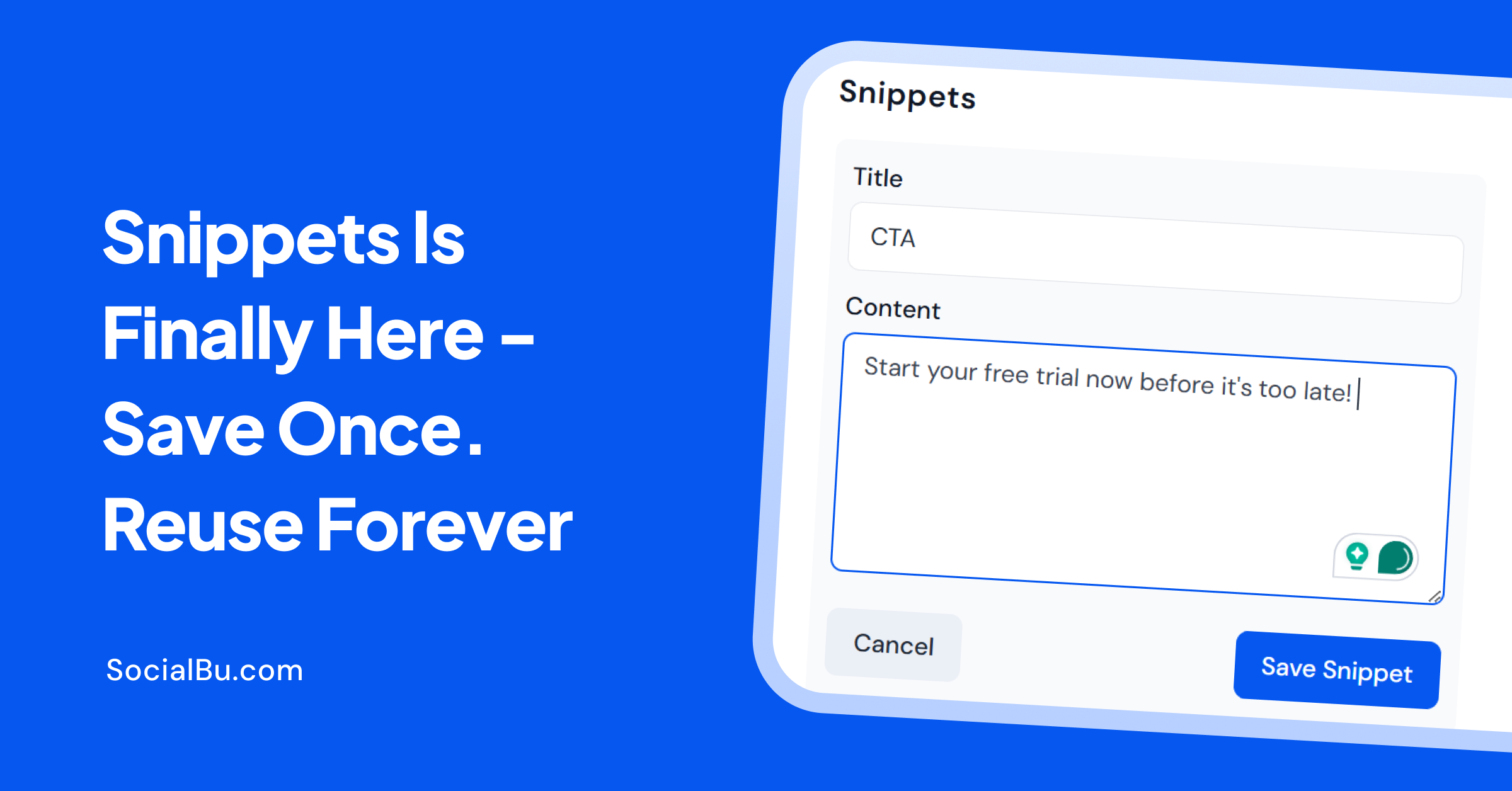 SocialBu Snippets