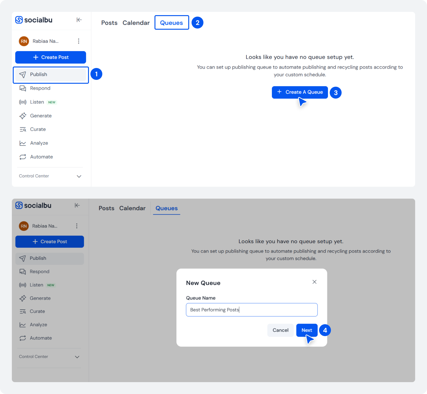 Recycle social media posts with SocialBu