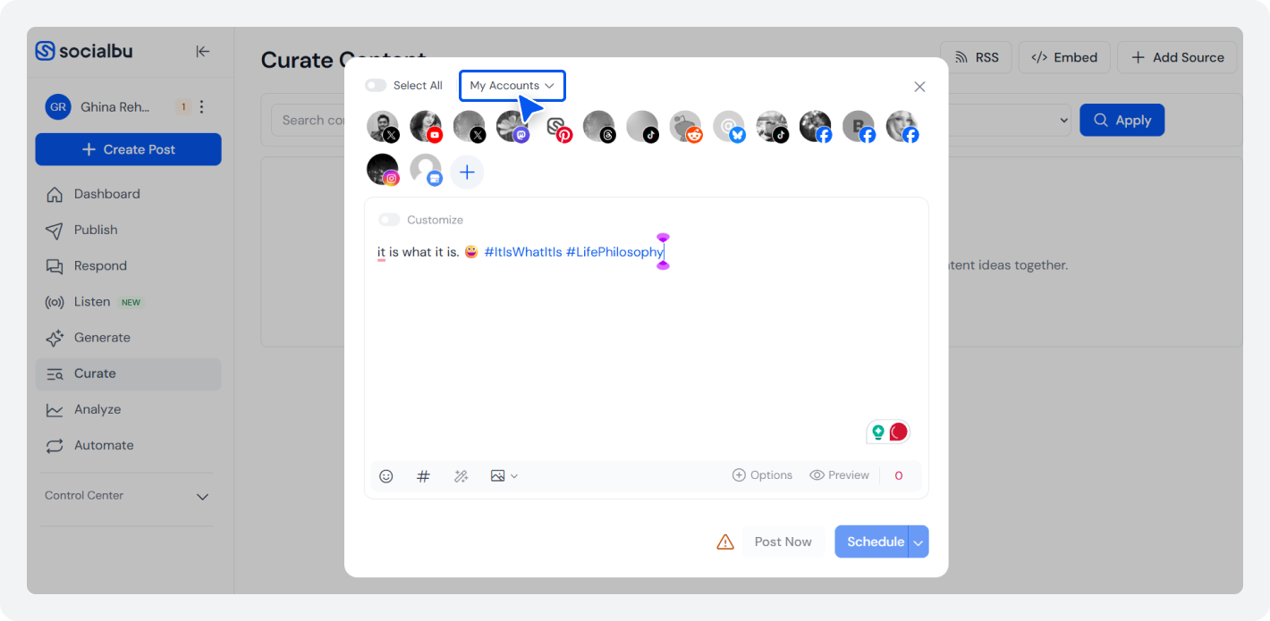 SocialBu - how to schedule posts using socialbu