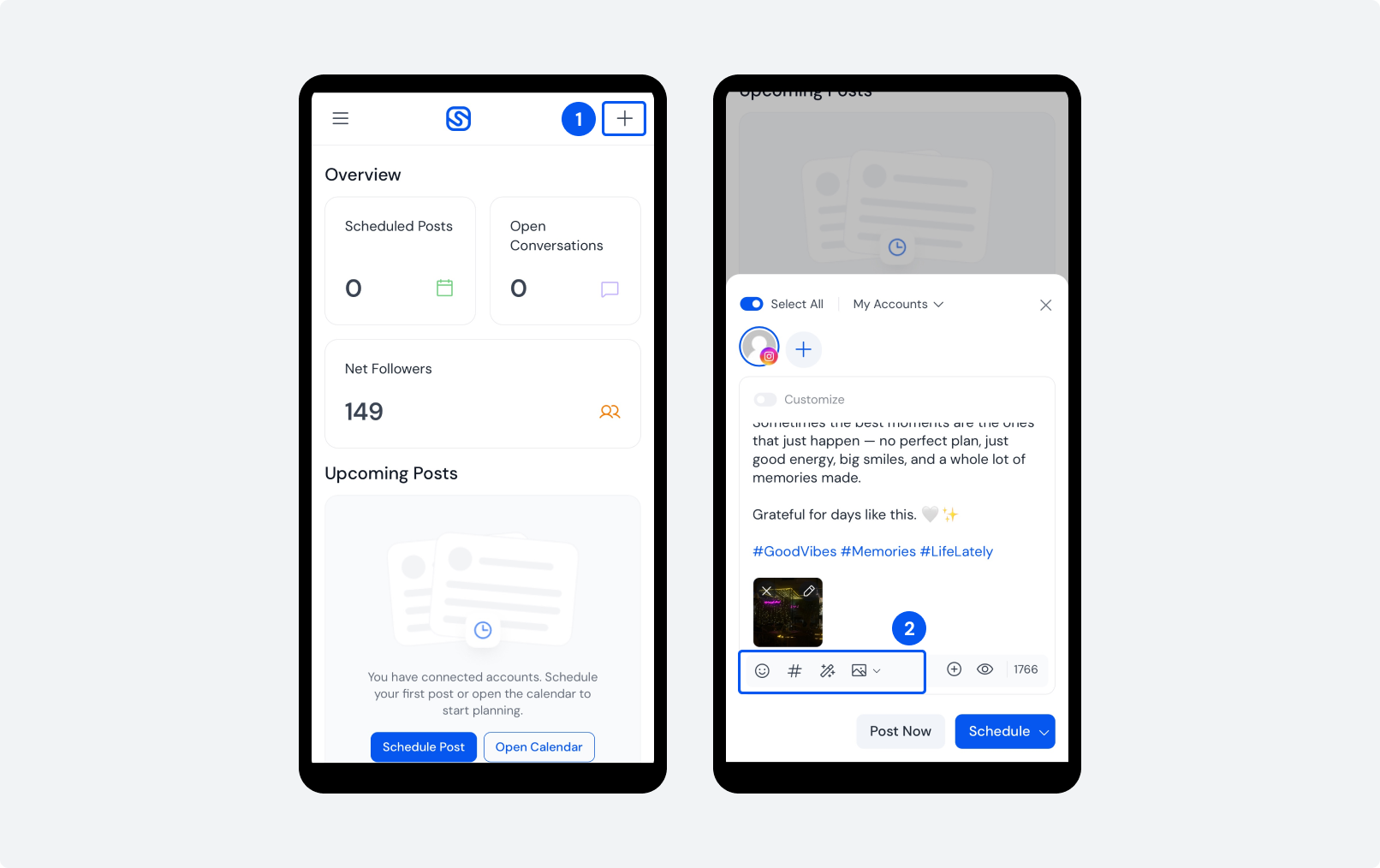 Schedule Instagram Stories on the SocialBu iOS App