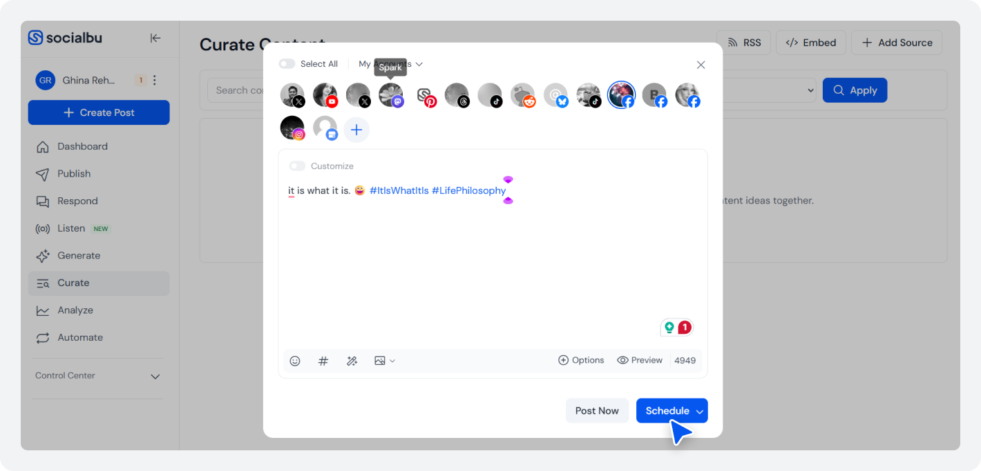 How to schedule posts using SocialBu 