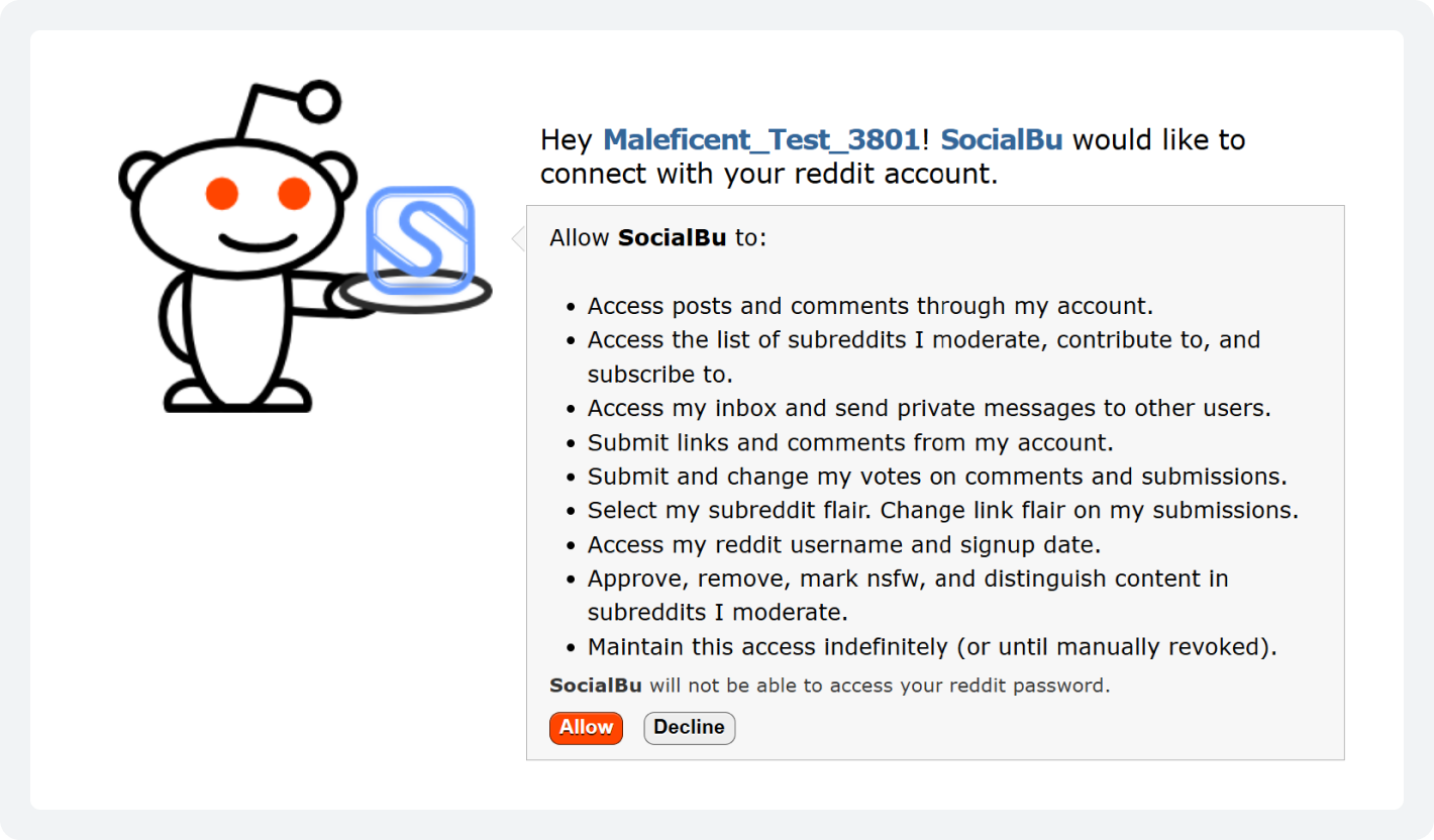 Connect your Reddit account to SocialBu