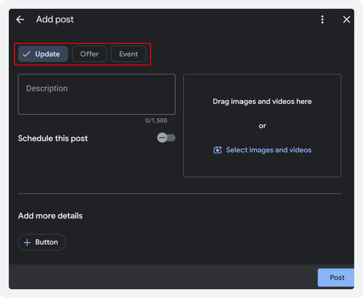 Select Post Type