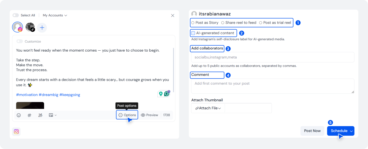 Schedule Instagram Posts and Reels With SocialBu - 3