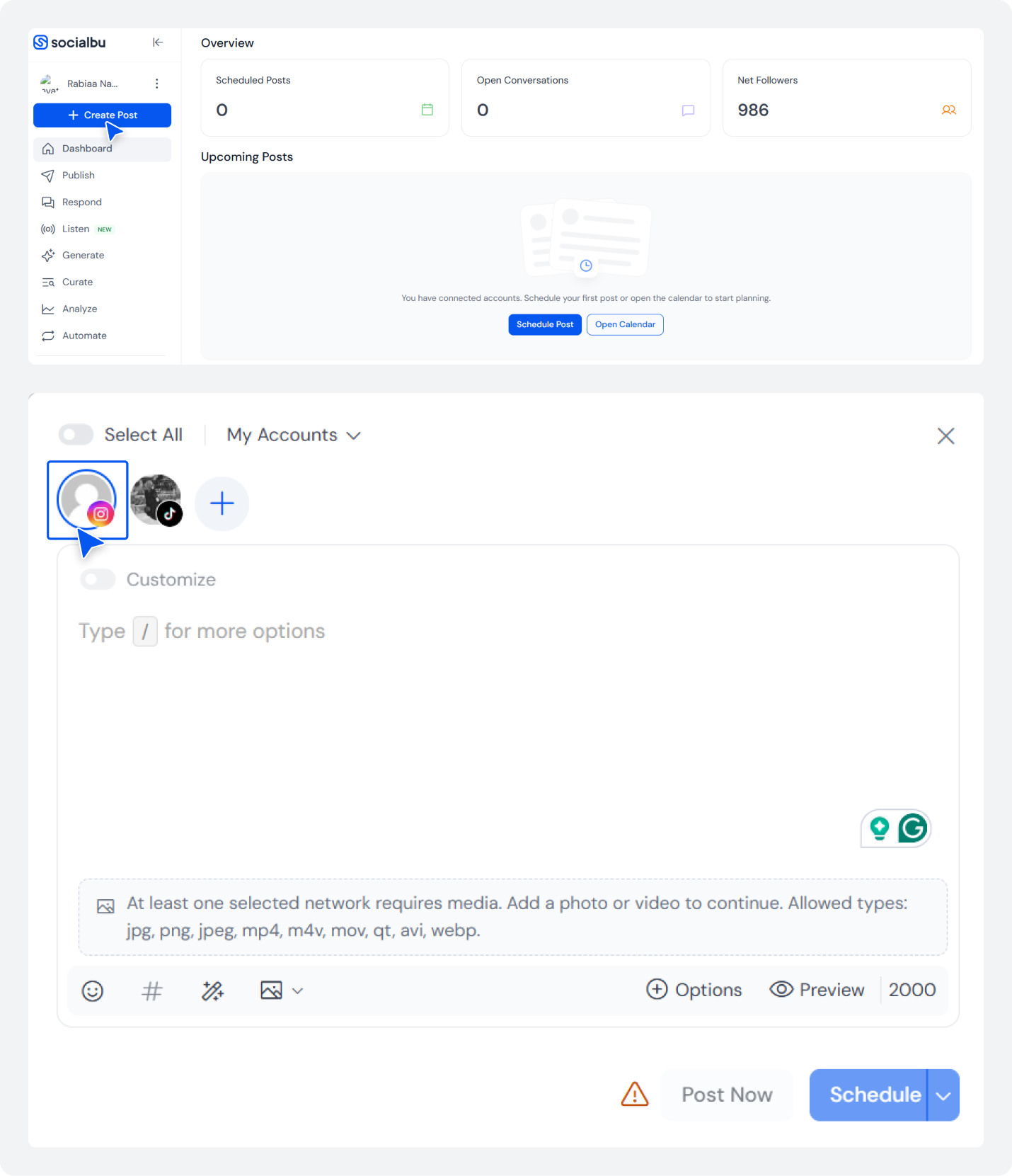 Schedule Instagram Posts and Reels With SocialBu - 2