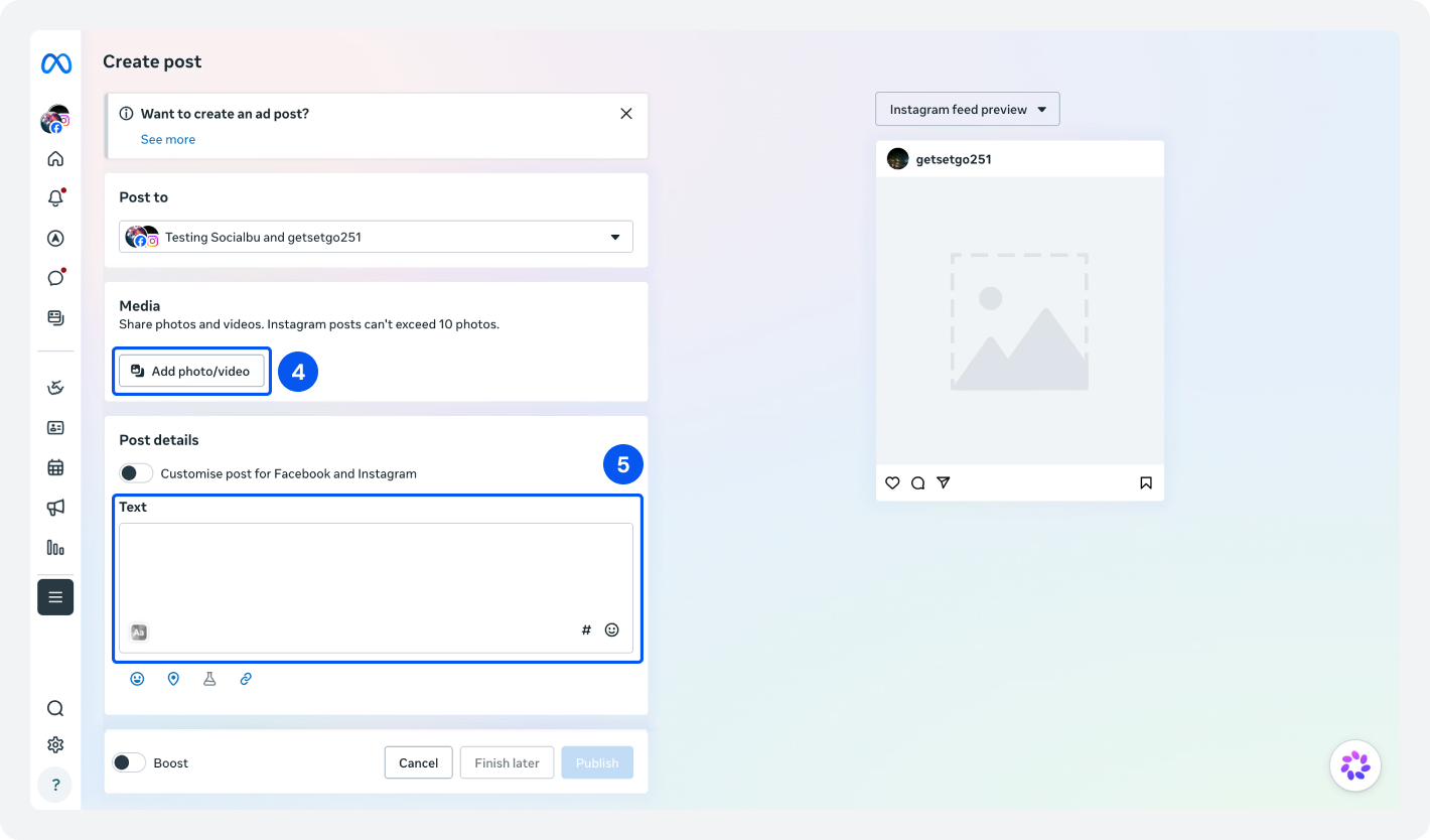 Schedule Instagram Posts and Reels From Desktop (Via Meta Business Suite) - 3