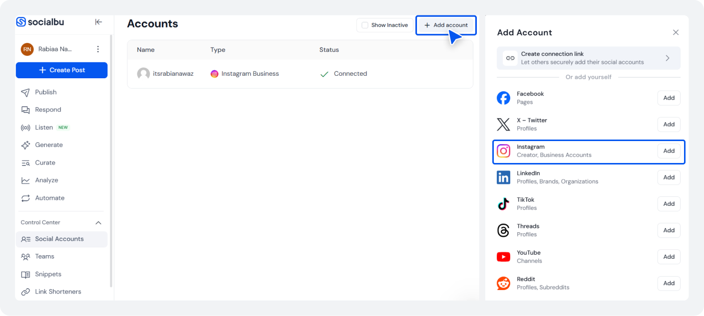 Schedule Instagram Posts and Reels With SocialBu - 1