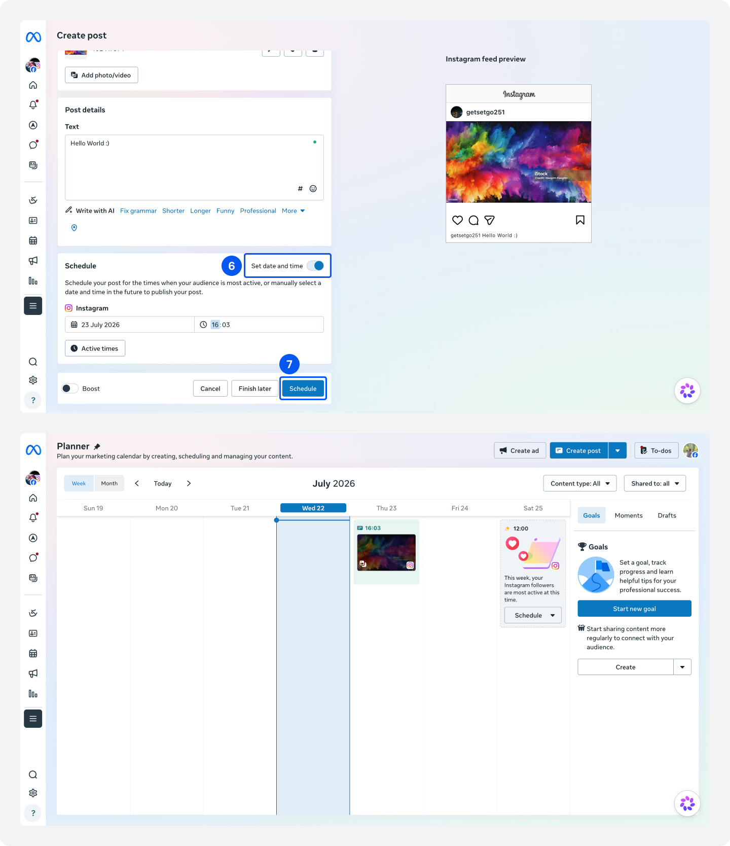 Schedule Instagram Posts and Reels From Desktop (Via Meta Business Suite) - 4