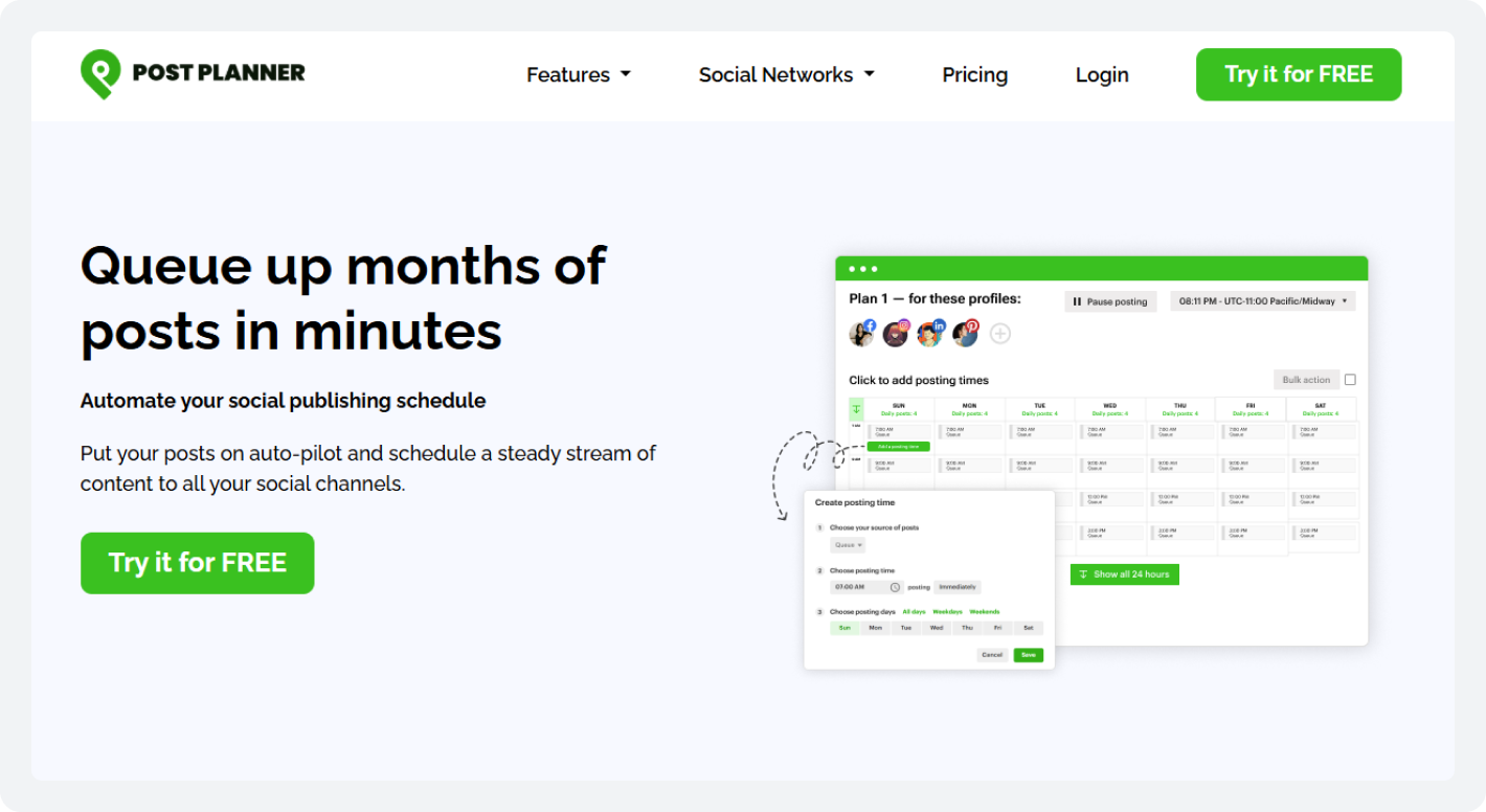 9. Post Planner: Viraly alternatives 2026; Best for Content Curation on a Tight Budget