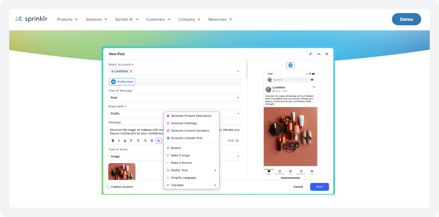 10. Sprinklr: best Viraly alternatives 2026: Best for Large Enterprise Social Operations