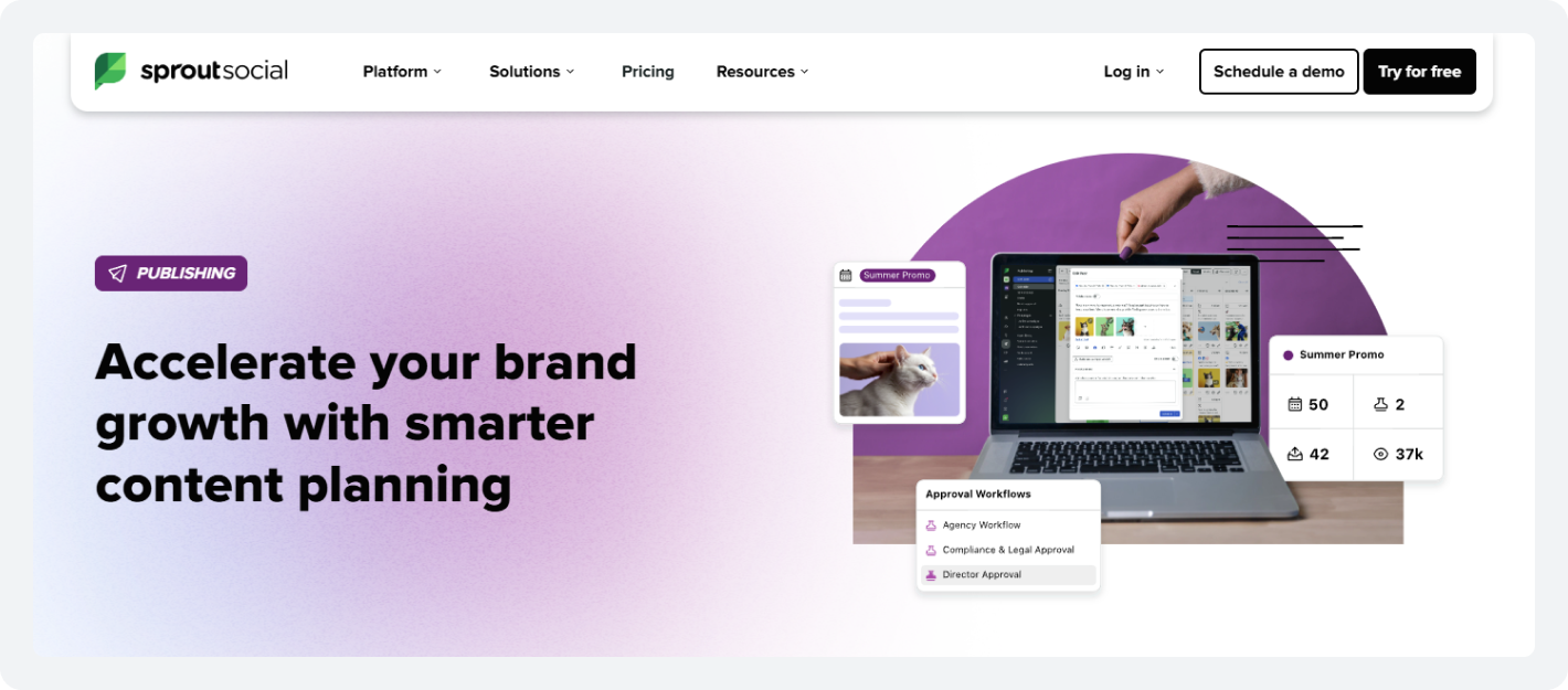 5. Sprout Social: Viraly alternatives 2026: Best for Analytics and Social Listening at Enterprise Scale
