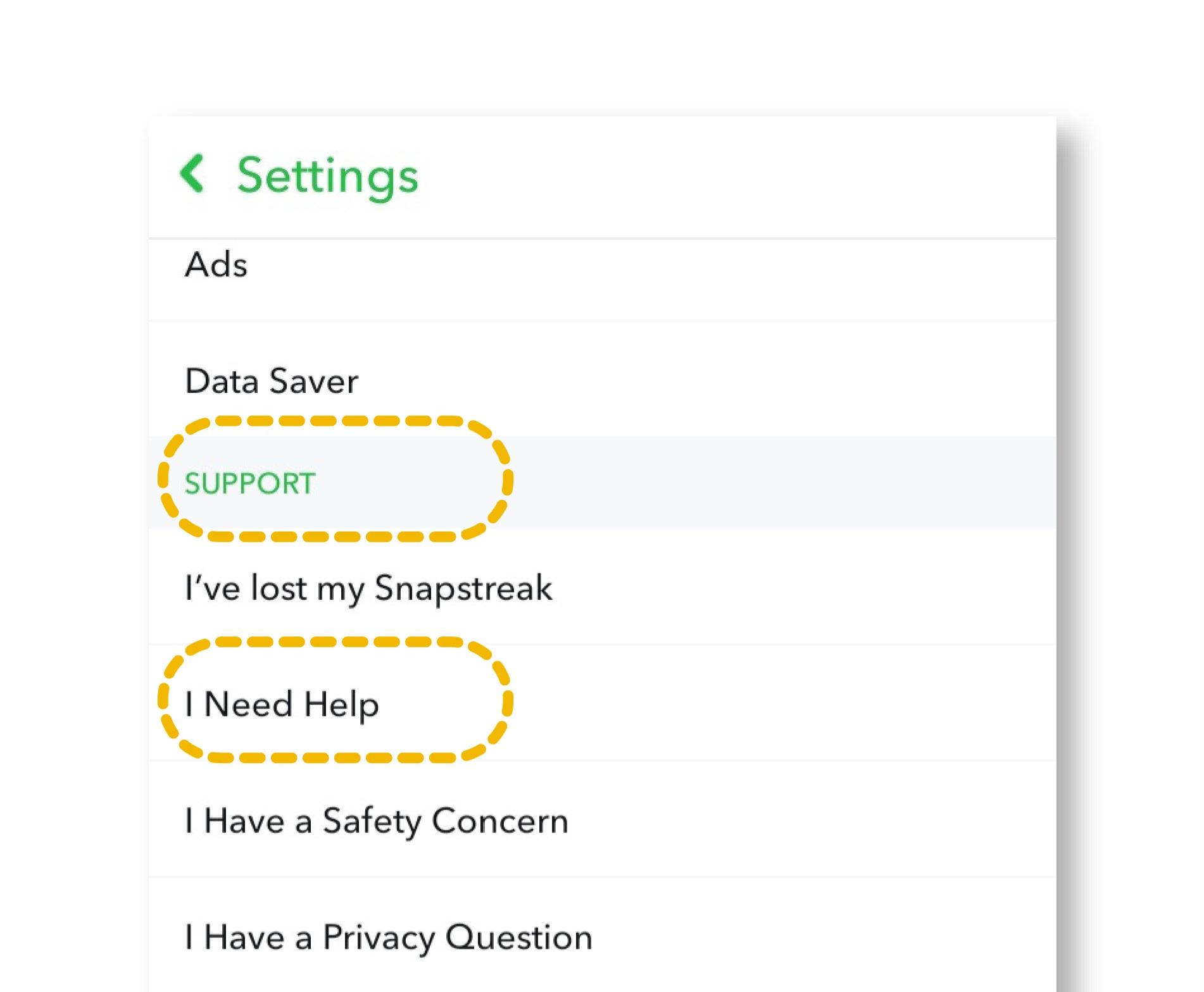 Snapchat customer support