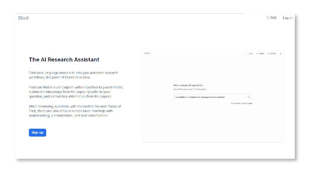 Elicit - chatgpt alternatives