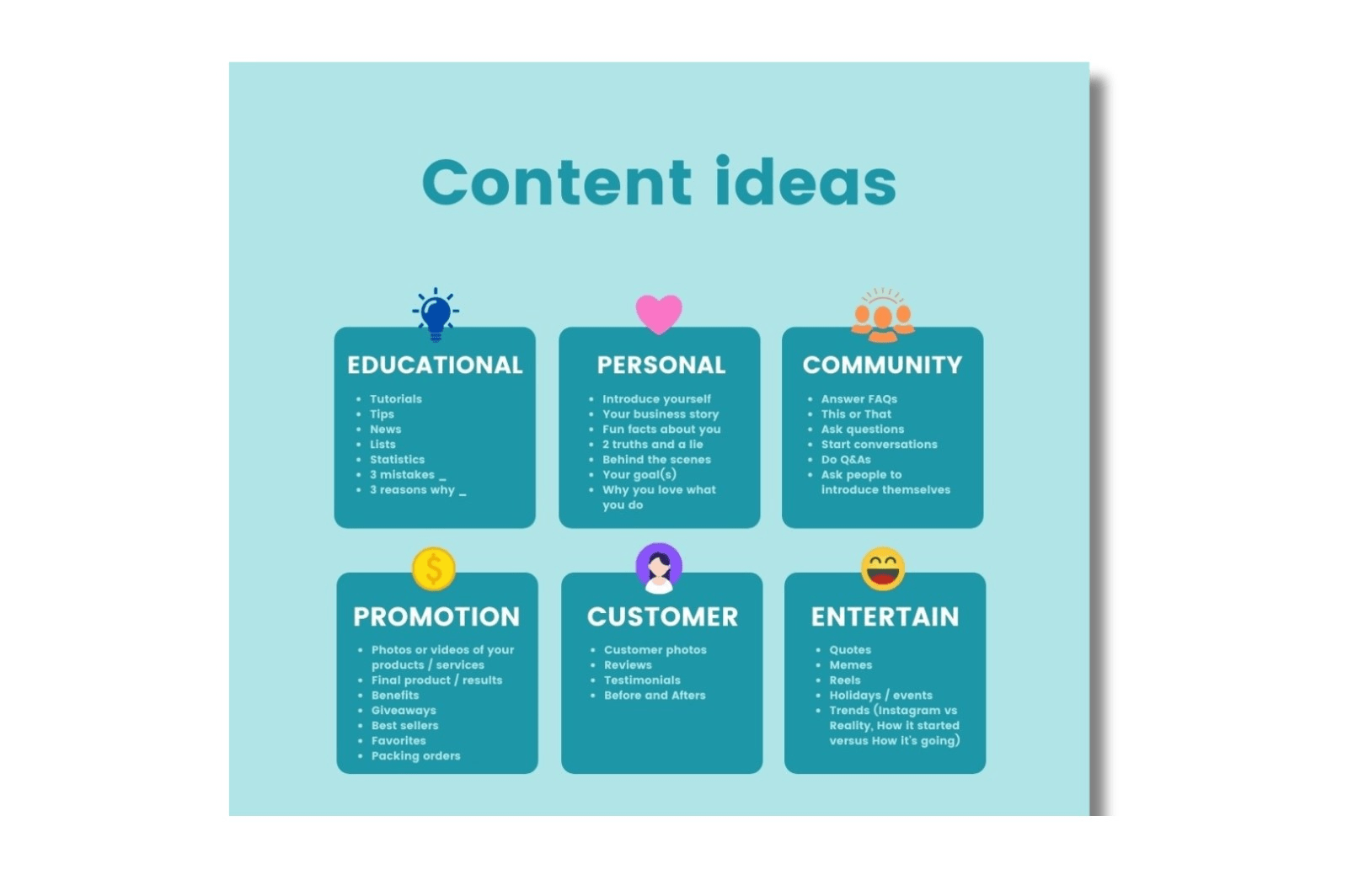 Strategic content ideas - Instagram mistakes