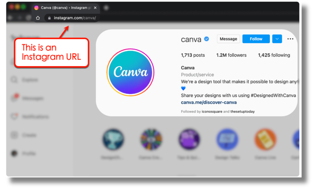 instagram profile url tracker