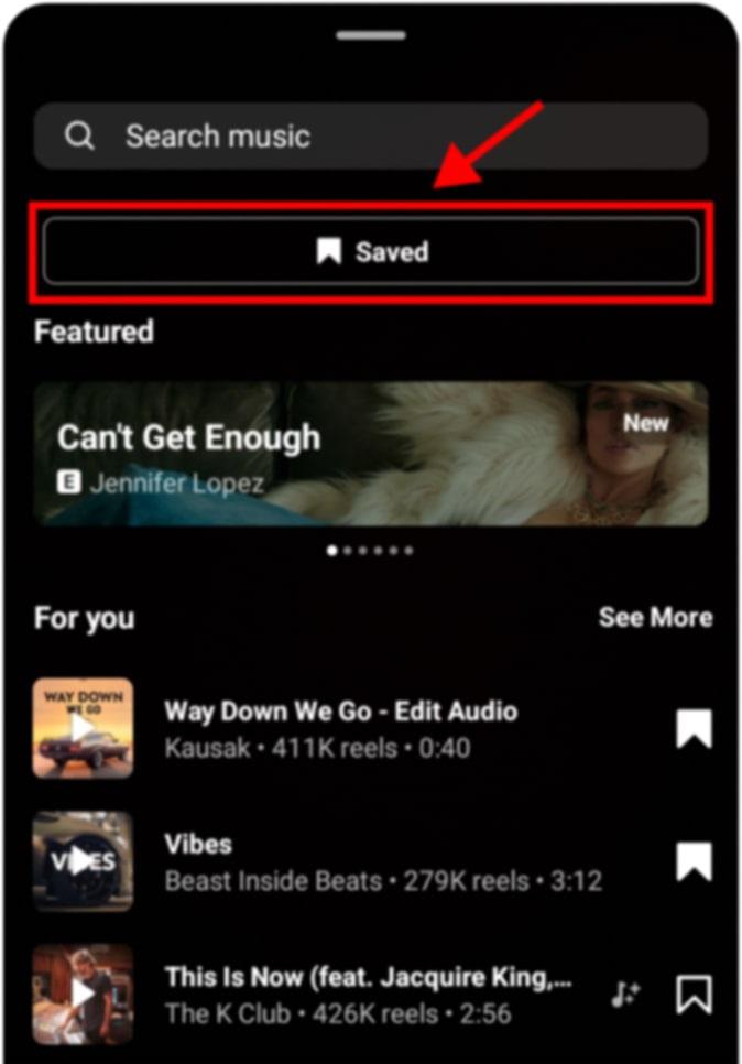 Saved Instagram audios