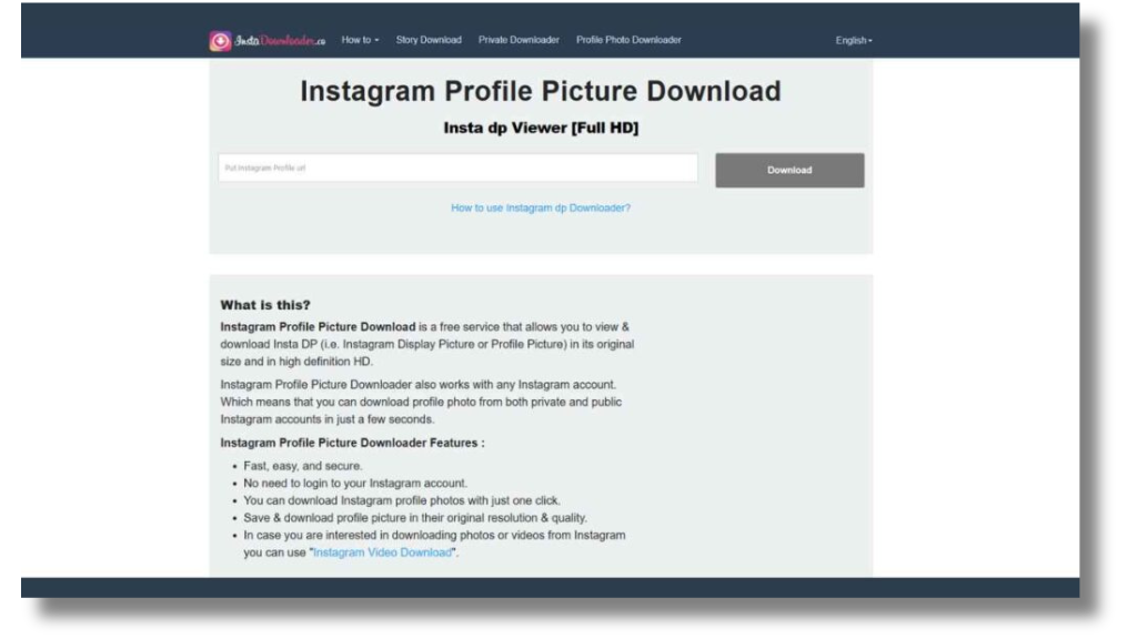 Instagram Profile Picture Downloader & Viewer Full HD