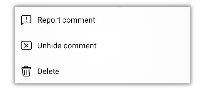 Unhide comments on Facebook 