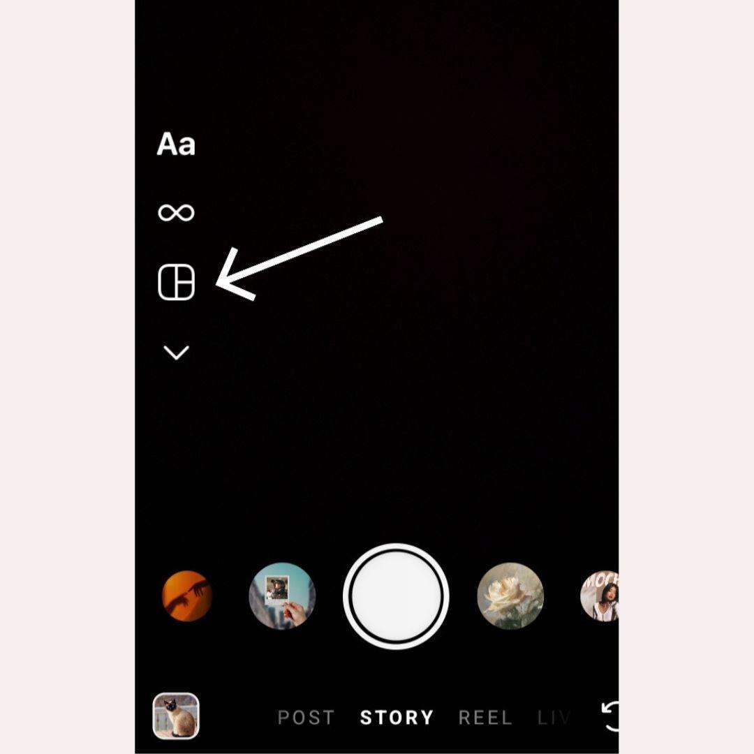 collage on Instagram story