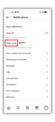 quiet mode on instagram