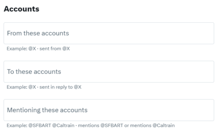 Accounts Filter