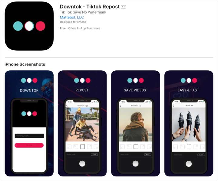 DownTok to remove tiktok watermark