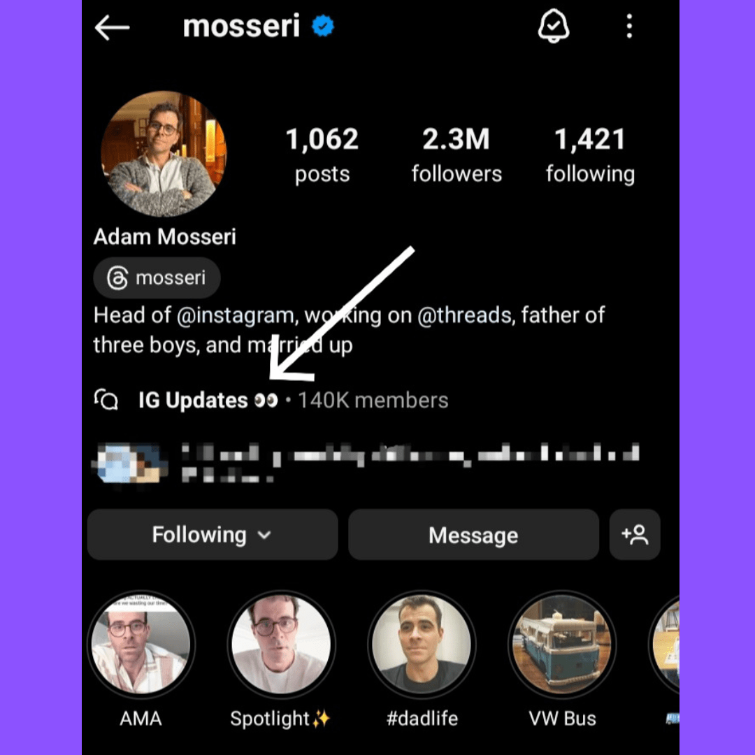 Instagram Broadcast Channel's Link