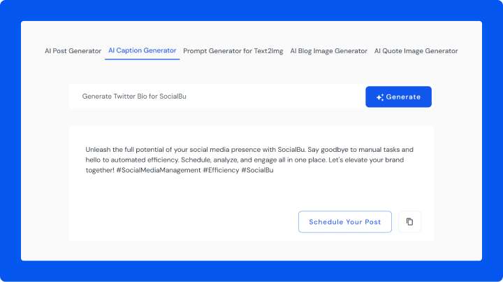 SocialBu- AI caption generator 