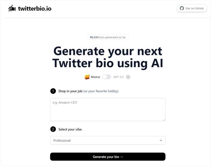 Twitterbio.io