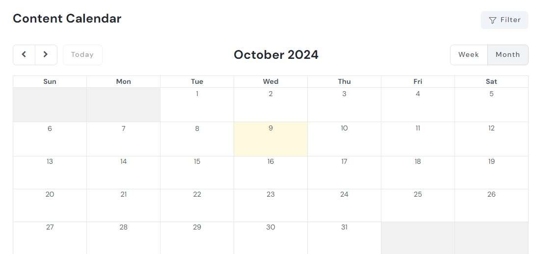 SocialBu Content Calendar