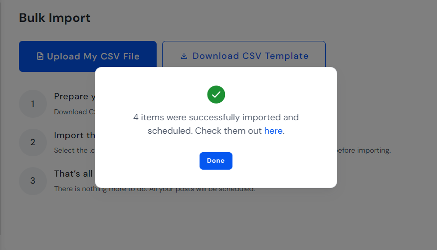 Confirm Import