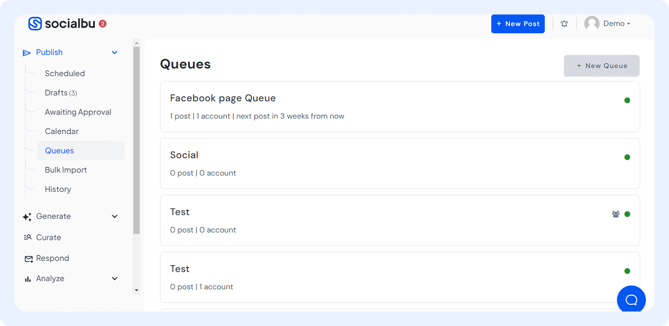 Automate with SocialBu’s Recycling Queues