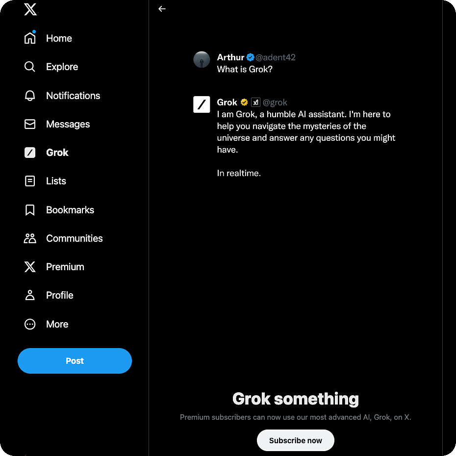 Twitter + Grok