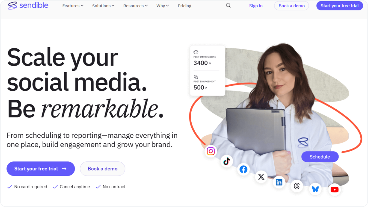 5. Sendible - Best for Agencies & Client Management