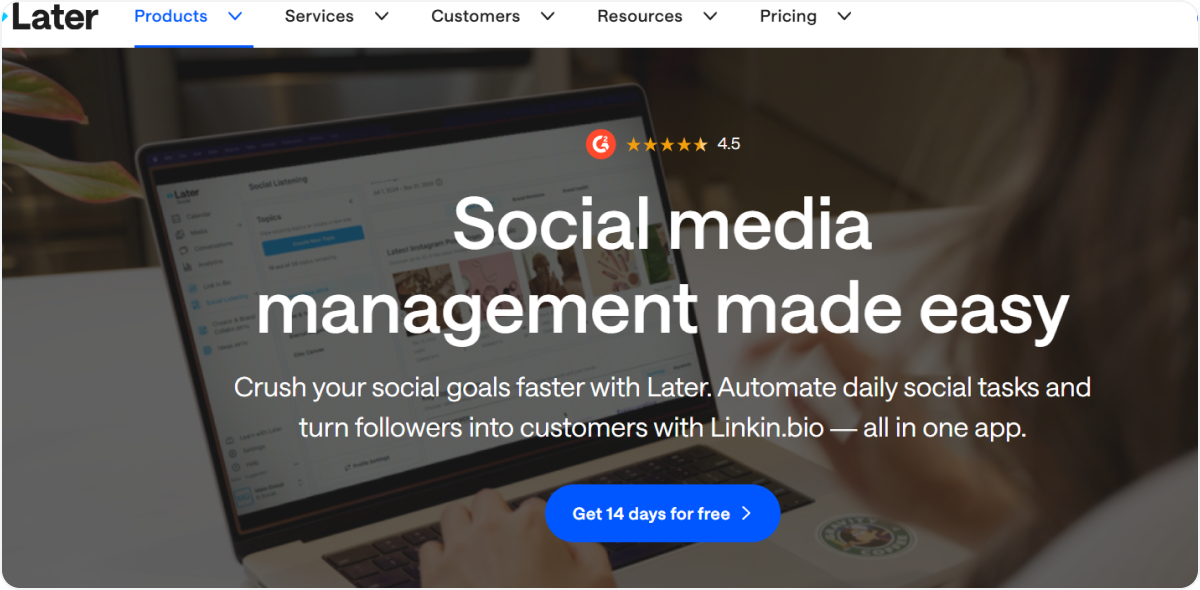 6. Later - Best for Visual Content & Creators