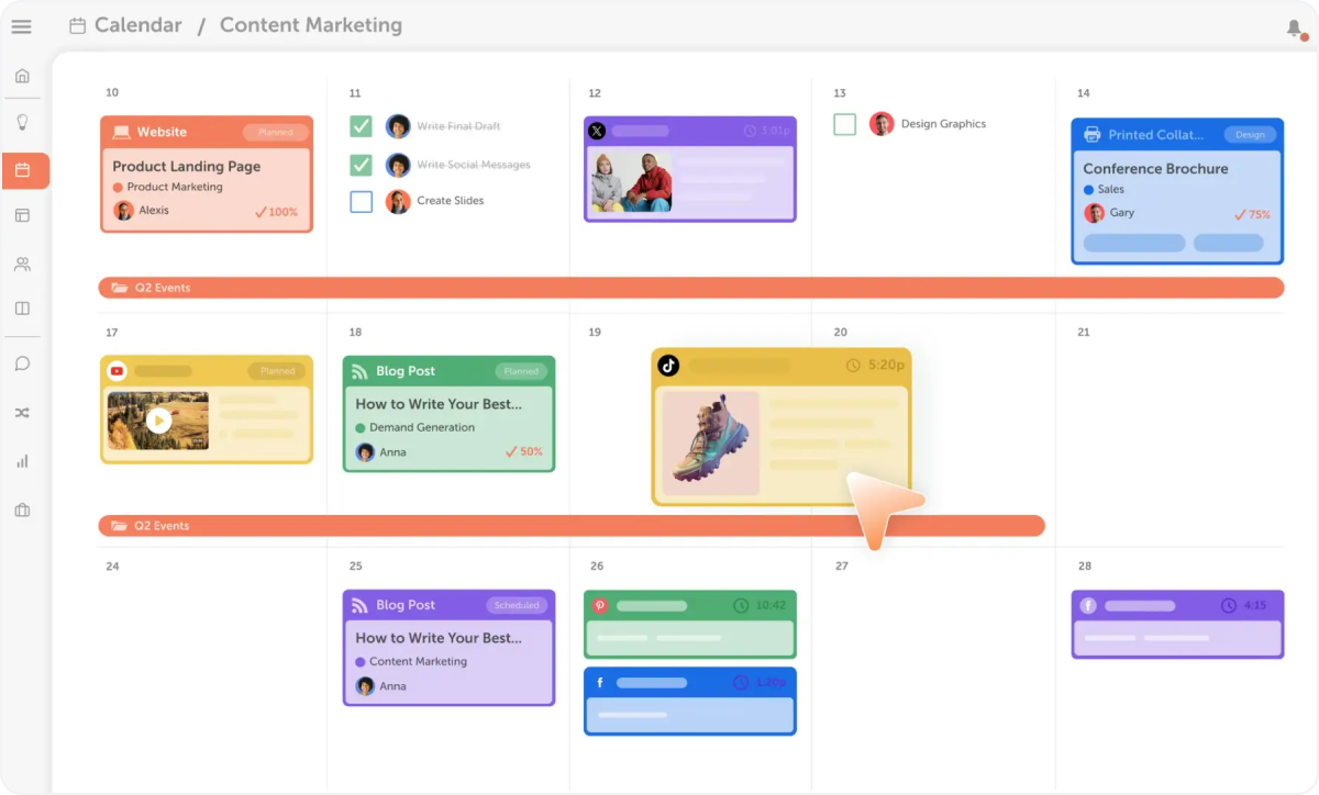9. CoSchedule - Best for Full Content Marketing Calendar Agorapulse alternative