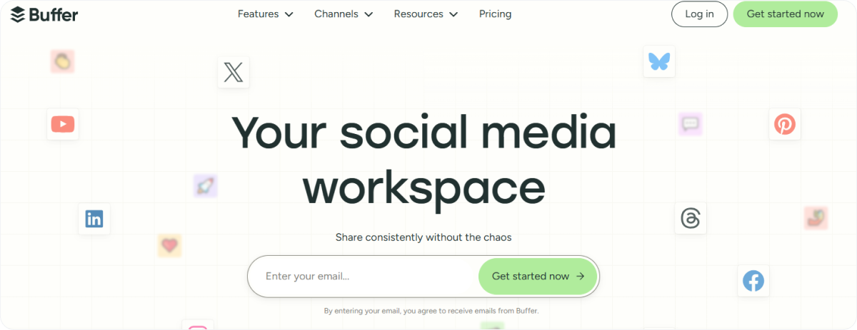 2. Buffer - Best for Simplicity & Small Teams Agorapulse alternative