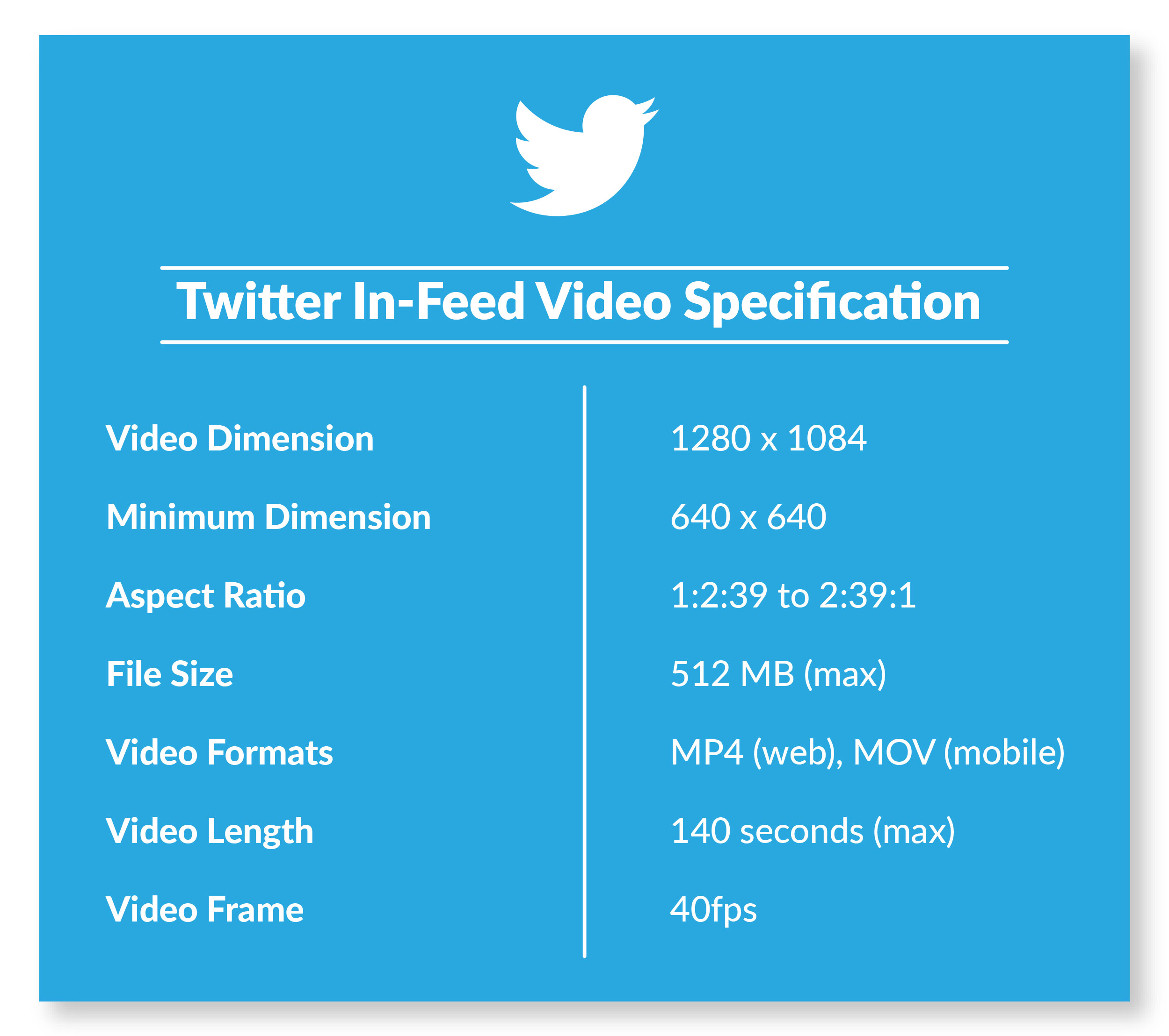 Twitter In feed video specifications