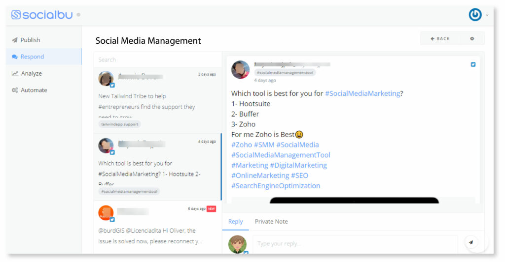 Hashtag Tracking feature of SocialBu