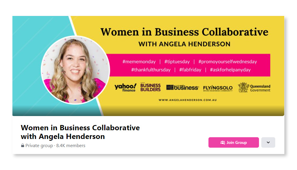 Women in Business Collaborative with Angela Henderson_Largest Facebook Groups